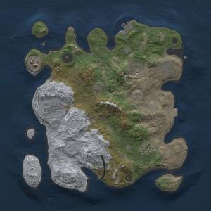 Thumbnail Rust Map: Procedural Map, Size: 3000, Seed: 1720828490, 12 Monuments