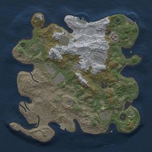 Thumbnail Rust Map: Procedural Map, Size: 3500, Seed: 566457397, 17 Monuments