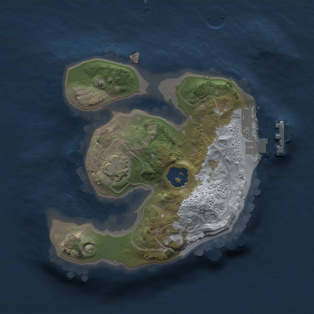 Rust Map: Procedural Map, Size: 1500, Seed: 2105854382, 3 Monuments