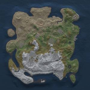 Thumbnail Rust Map: Procedural Map, Size: 3500, Seed: 1141907471, 16 Monuments
