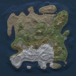 Thumbnail Rust Map: Procedural Map, Size: 3500, Seed: 683439425, 16 Monuments