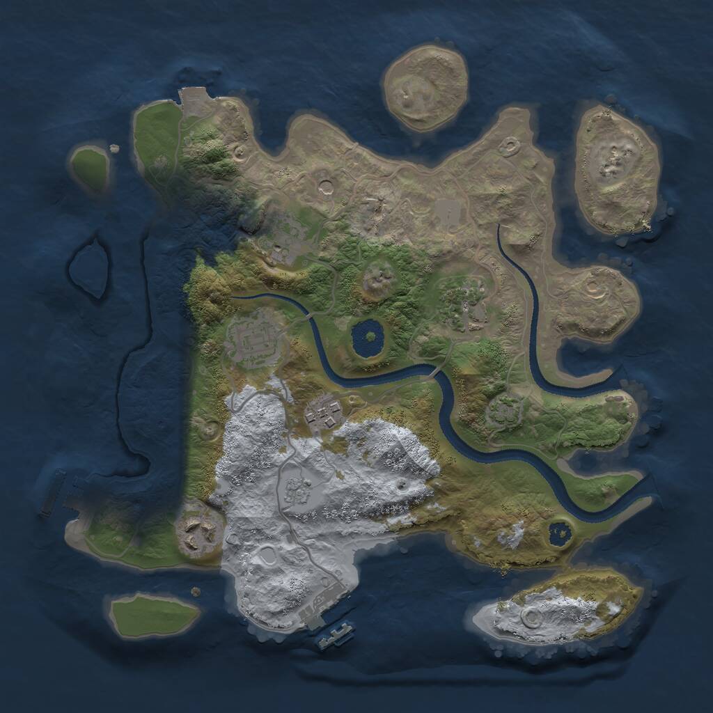 Rust Map: Procedural Map, Size: 3000, Seed: 4560139, 11 Monuments