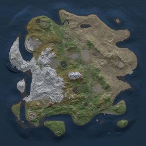 Thumbnail Rust Map: Procedural Map, Size: 3500, Seed: 515797398, 17 Monuments