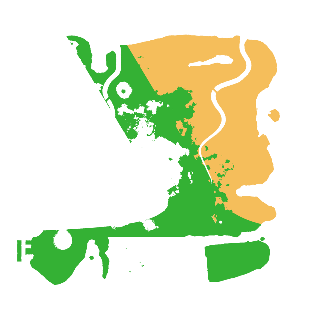 Biome Rust Map: Procedural Map, Size: 3000, Seed: 151396664