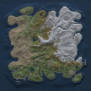 Thumbnail Rust Map: Procedural Map, Size: 3500, Seed: 766246153, 13 Monuments