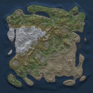 Thumbnail Rust Map: Procedural Map, Size: 4000, Seed: 957715234, 19 Monuments