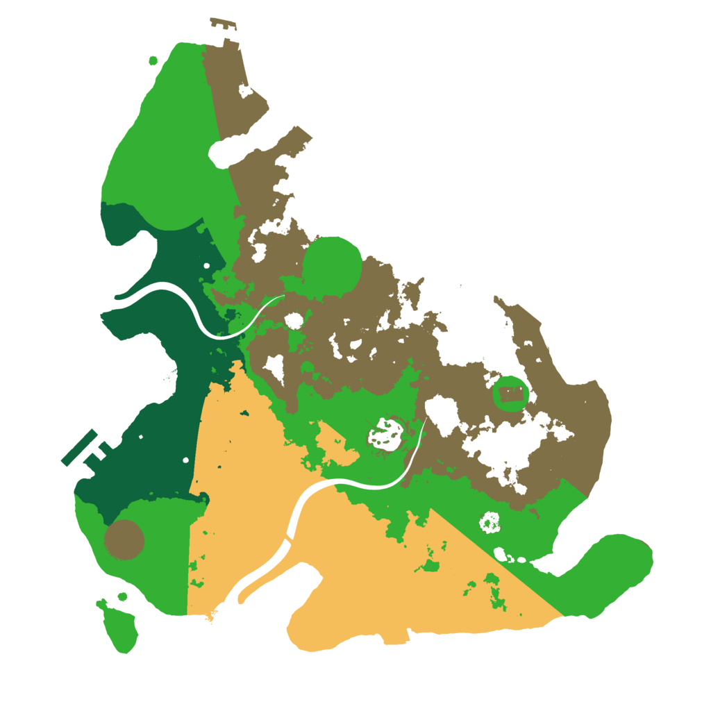 Biome Rust Map: Procedural Map, Size: 3200, Seed: 5648646