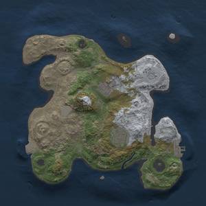 Thumbnail Rust Map: Procedural Map, Size: 2500, Seed: 1189683191, 8 Monuments