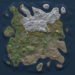 Thumbnail Rust Map: Procedural Map, Size: 3700, Seed: 499957827, 17 Monuments