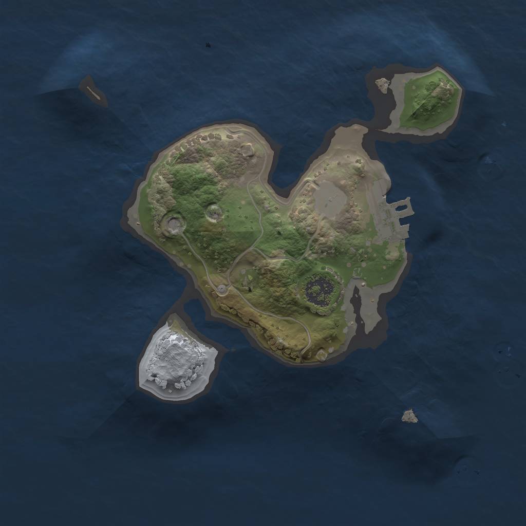 Rust Map: Procedural Map, Size: 1800, Seed: 740656886, 4 Monuments