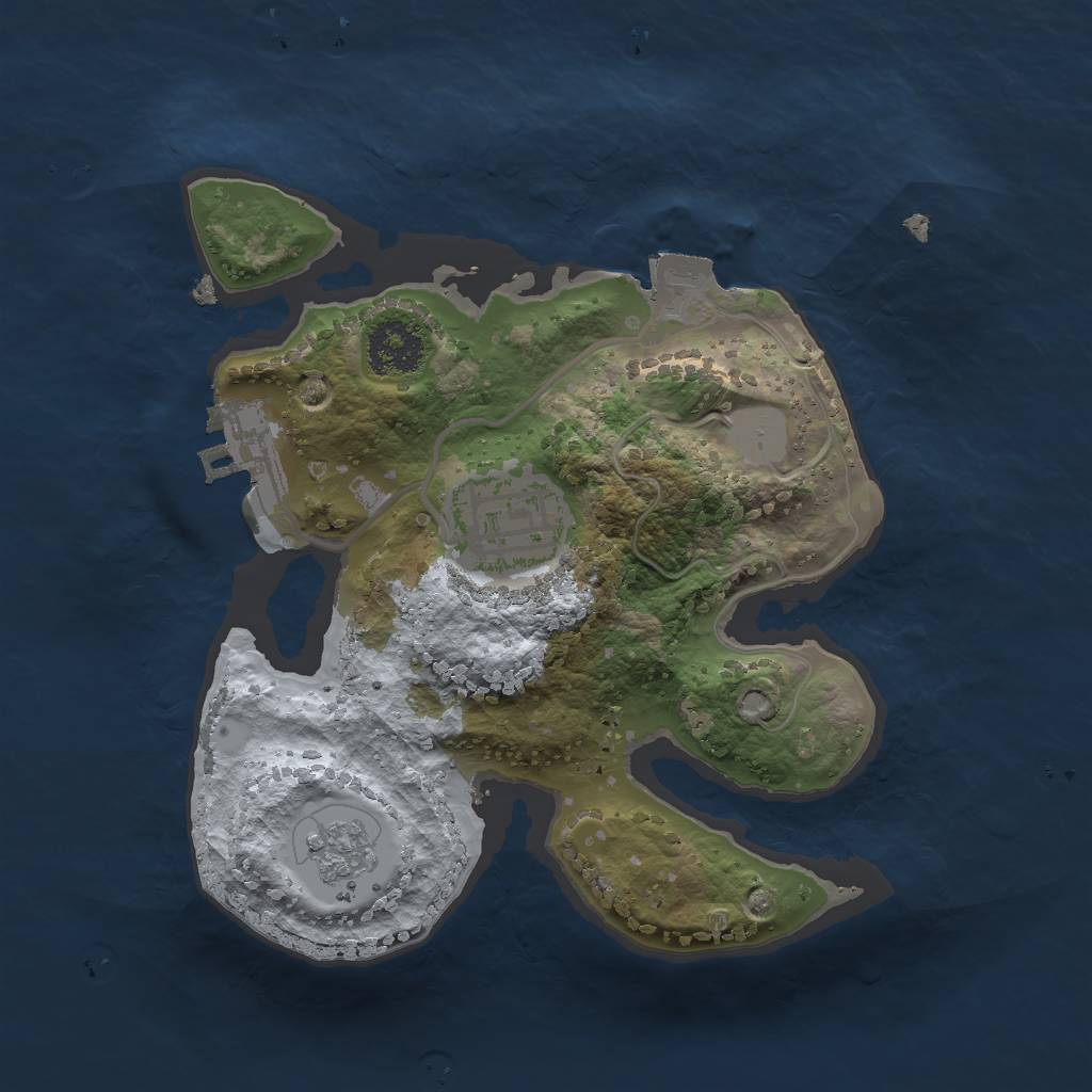 Rust Map: Procedural Map, Size: 2000, Seed: 116770112, 6 Monuments