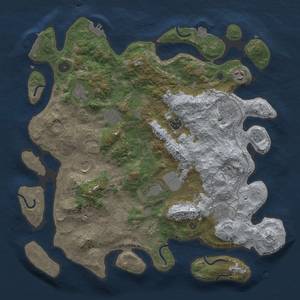 Thumbnail Rust Map: Procedural Map, Size: 4000, Seed: 3048, 18 Monuments