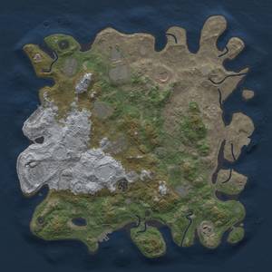 Thumbnail Rust Map: Procedural Map, Size: 4000, Seed: 1916904610, 18 Monuments