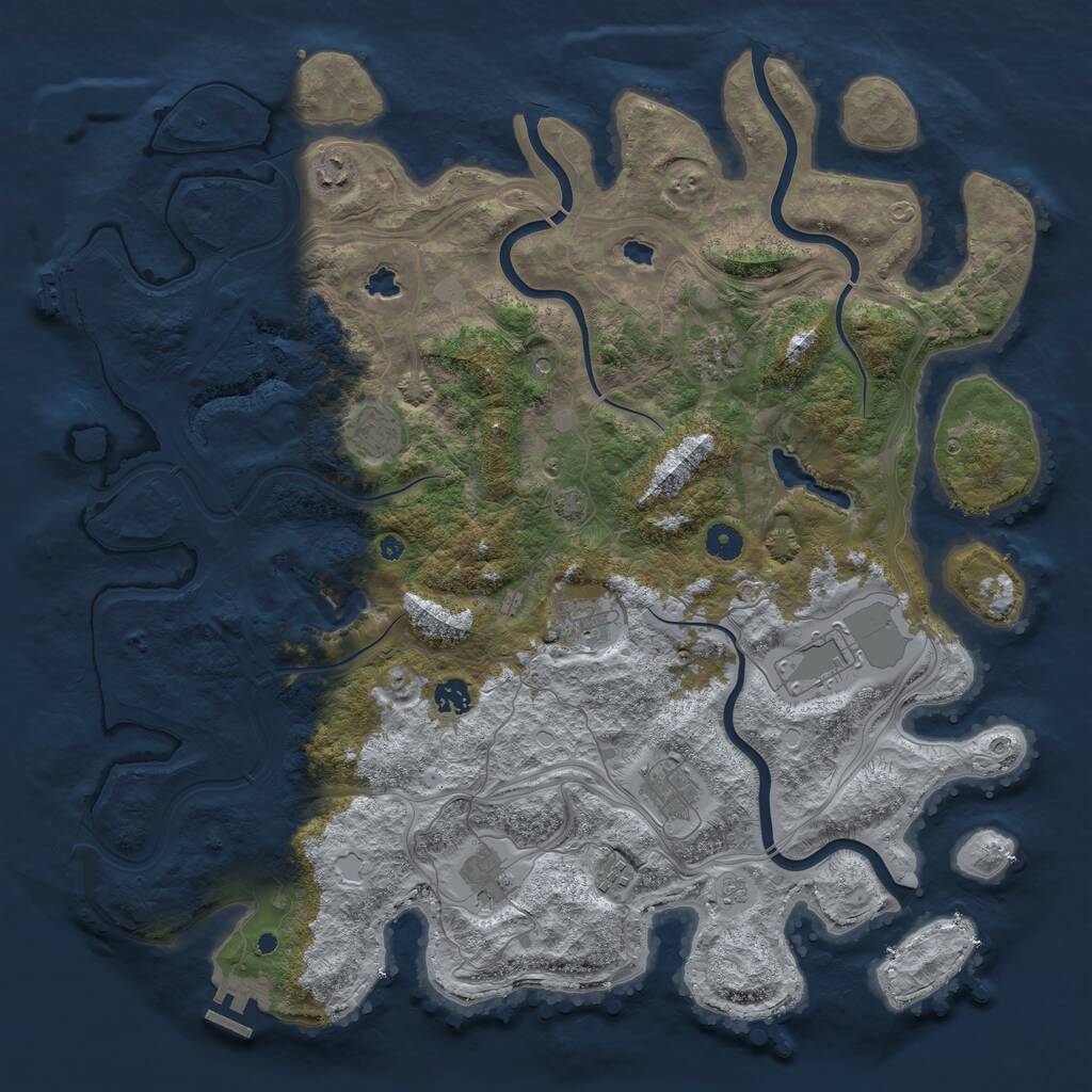 Rust Map: Procedural Map, Size: 4500, Seed: 473537857, 15 Monuments