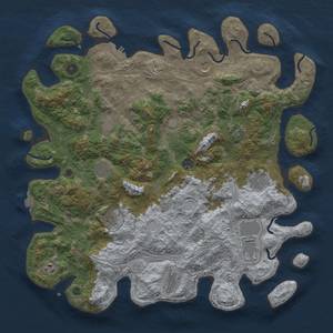 Thumbnail Rust Map: Procedural Map, Size: 4500, Seed: 473537857, 18 Monuments