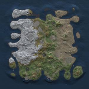 Thumbnail Rust Map: Procedural Map, Size: 3500, Seed: 93457342, 14 Monuments