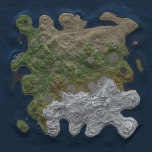 Thumbnail Rust Map: Procedural Map, Size: 3600, Seed: 13001, 16 Monuments