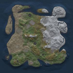 Thumbnail Rust Map: Procedural Map, Size: 3600, Seed: 23001, 16 Monuments