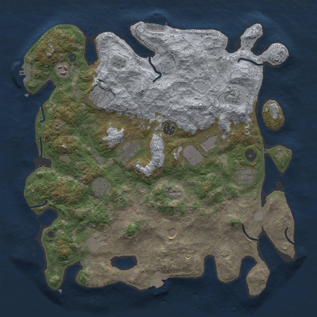 Rust Map: Procedural Map, Size: 4059, Seed: 567827849, 19 Monuments