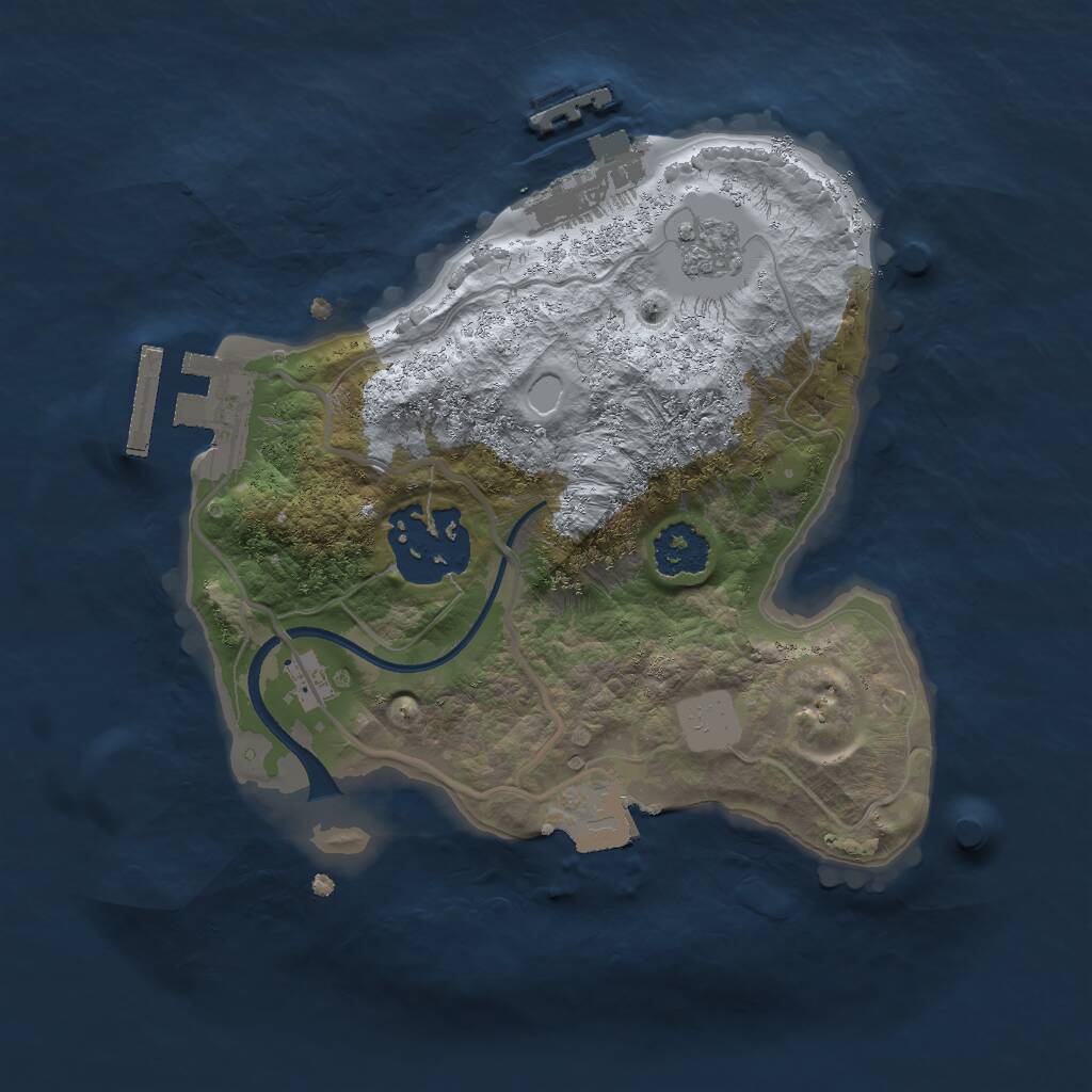 Rust Map: Procedural Map, Size: 2000, Seed: 1112, 5 Monuments