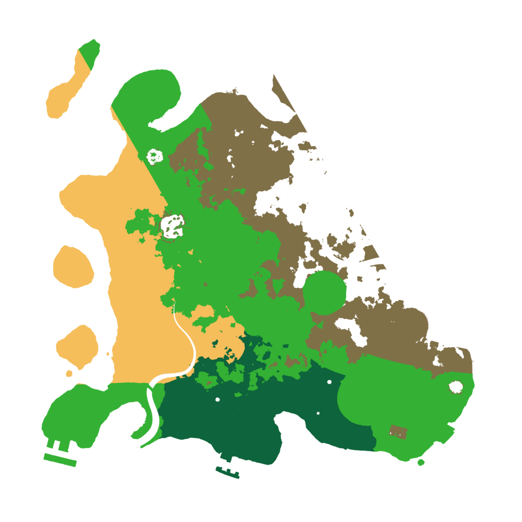 Biome Rust Map: Procedural Map, Size: 3200, Seed: 123