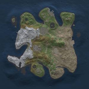 Thumbnail Rust Map: Procedural Map, Size: 2500, Seed: 759414994, 9 Monuments