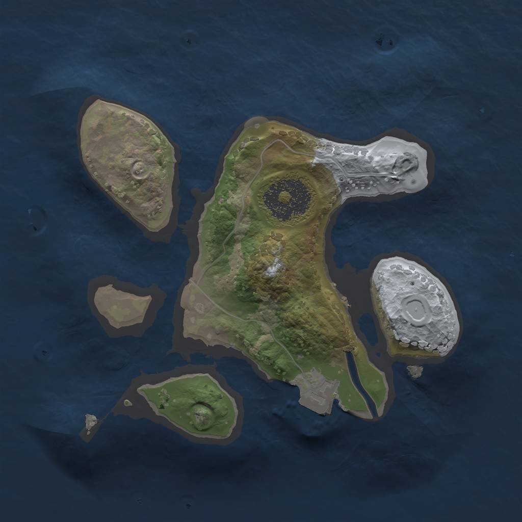 Rust Map: Procedural Map, Size: 1800, Seed: 87345333, 3 Monuments