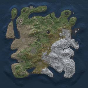 Thumbnail Rust Map: Procedural Map, Size: 3300, Seed: 199389123, 13 Monuments