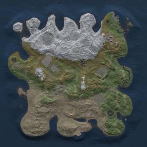 Thumbnail Rust Map: Procedural Map, Size: 3500, Seed: 2912201, 15 Monuments