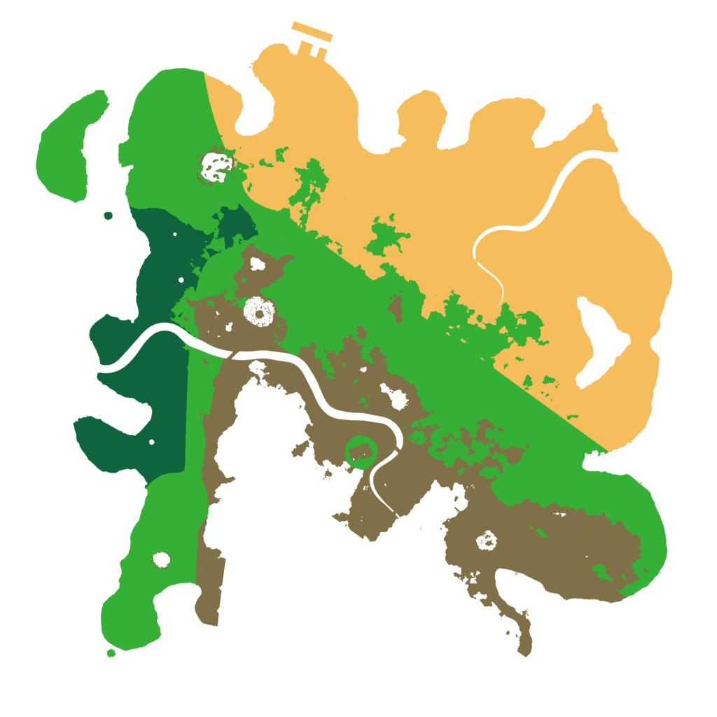 Biome Rust Map: Procedural Map, Size: 3500, Seed: 1587951285