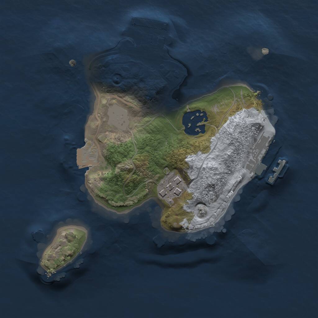 Rust Map: Procedural Map, Size: 1845, Seed: 1739669083, 5 Monuments