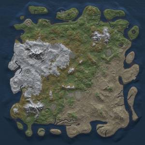 Thumbnail Rust Map: Procedural Map, Size: 5300, Seed: 3486489, 19 Monuments