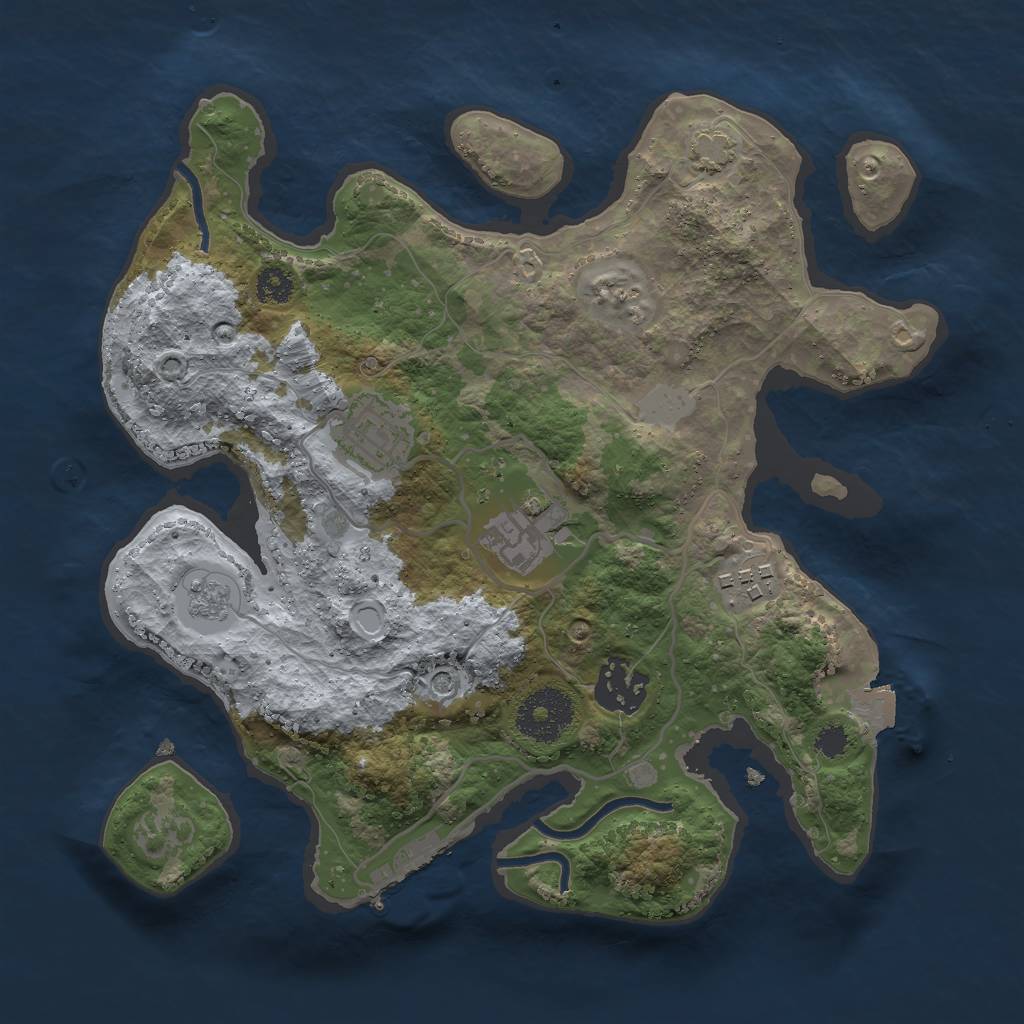 Rust Map: Procedural Map, Size: 2800, Seed: 286537563, 11 Monuments