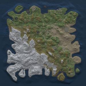 Thumbnail Rust Map: Procedural Map, Size: 4500, Seed: 168554868, 19 Monuments