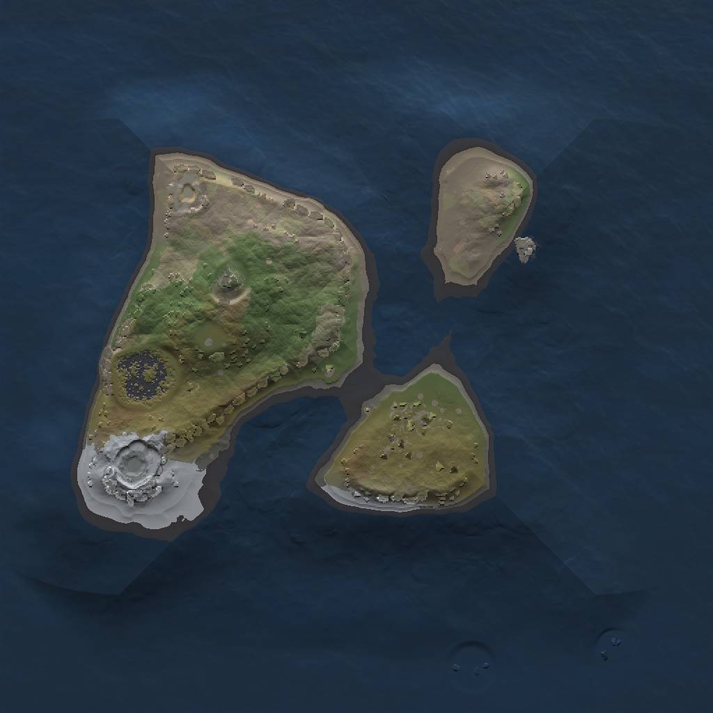 Rust Map: Procedural Map, Size: 1500, Seed: 74127443, 3 Monuments