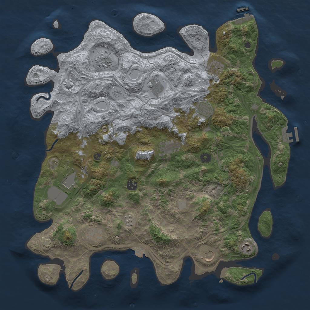 Rust Map: Procedural Map, Size: 4250, Seed: 6970528, 19 Monuments
