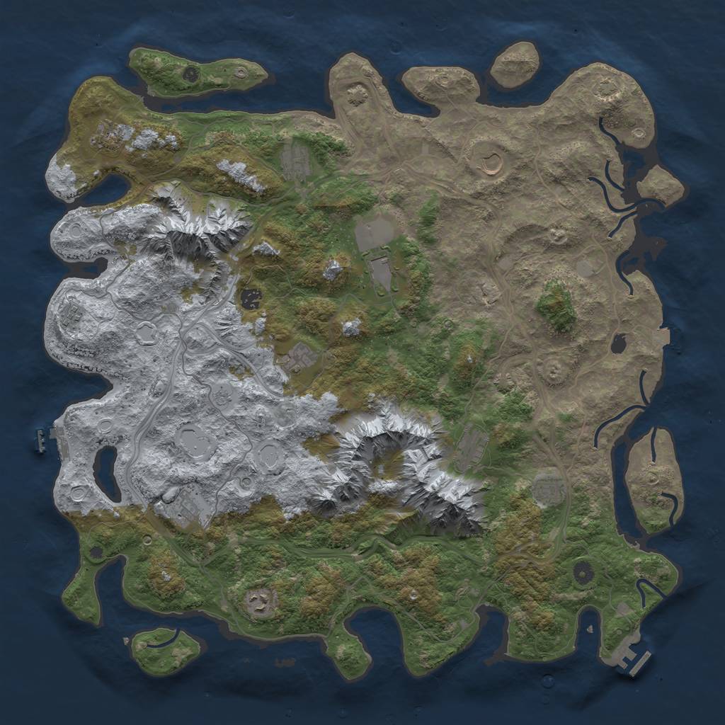 Rust Map: Procedural Map, Size: 5000, Seed: 19779278, 19 Monuments