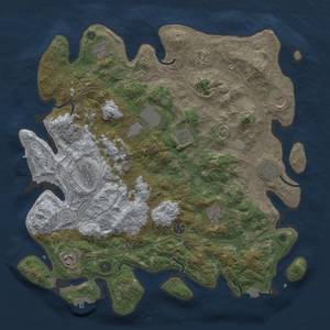 Thumbnail Rust Map: Procedural Map, Size: 4250, Seed: 82813541, 19 Monuments