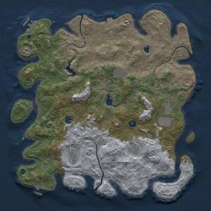 Thumbnail Rust Map: Procedural Map, Size: 4250, Seed: 616952327, 14 Monuments