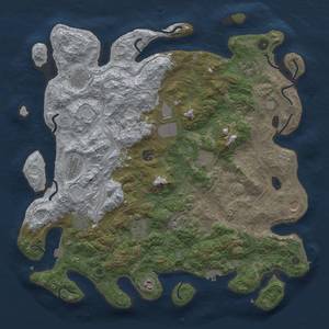 Thumbnail Rust Map: Procedural Map, Size: 4500, Seed: 1006222400, 19 Monuments