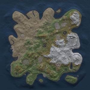 Thumbnail Rust Map: Procedural Map, Size: 3500, Seed: 1460029880, 16 Monuments