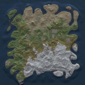 Thumbnail Rust Map: Procedural Map, Size: 4500, Seed: 2072118557, 19 Monuments