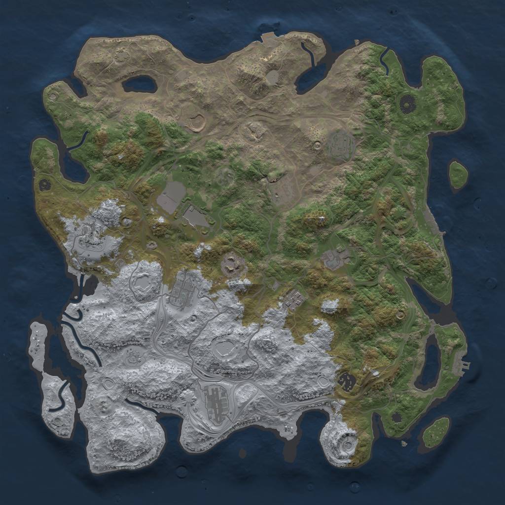Rust Map: Procedural Map, Size: 4250, Seed: 20946, 19 Monuments