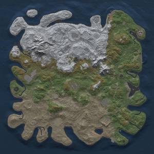 Thumbnail Rust Map: Procedural Map, Size: 5000, Seed: 1671371391, 19 Monuments