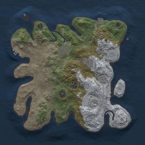 Thumbnail Rust Map: Procedural Map, Size: 3000, Seed: 2038933174, 12 Monuments