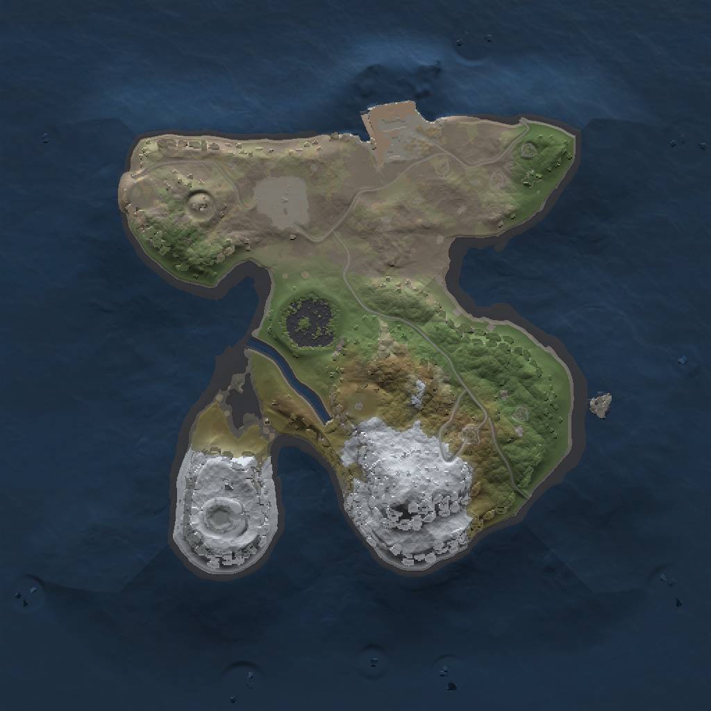 Rust Map: Procedural Map, Size: 1500, Seed: 27458446, 3 Monuments