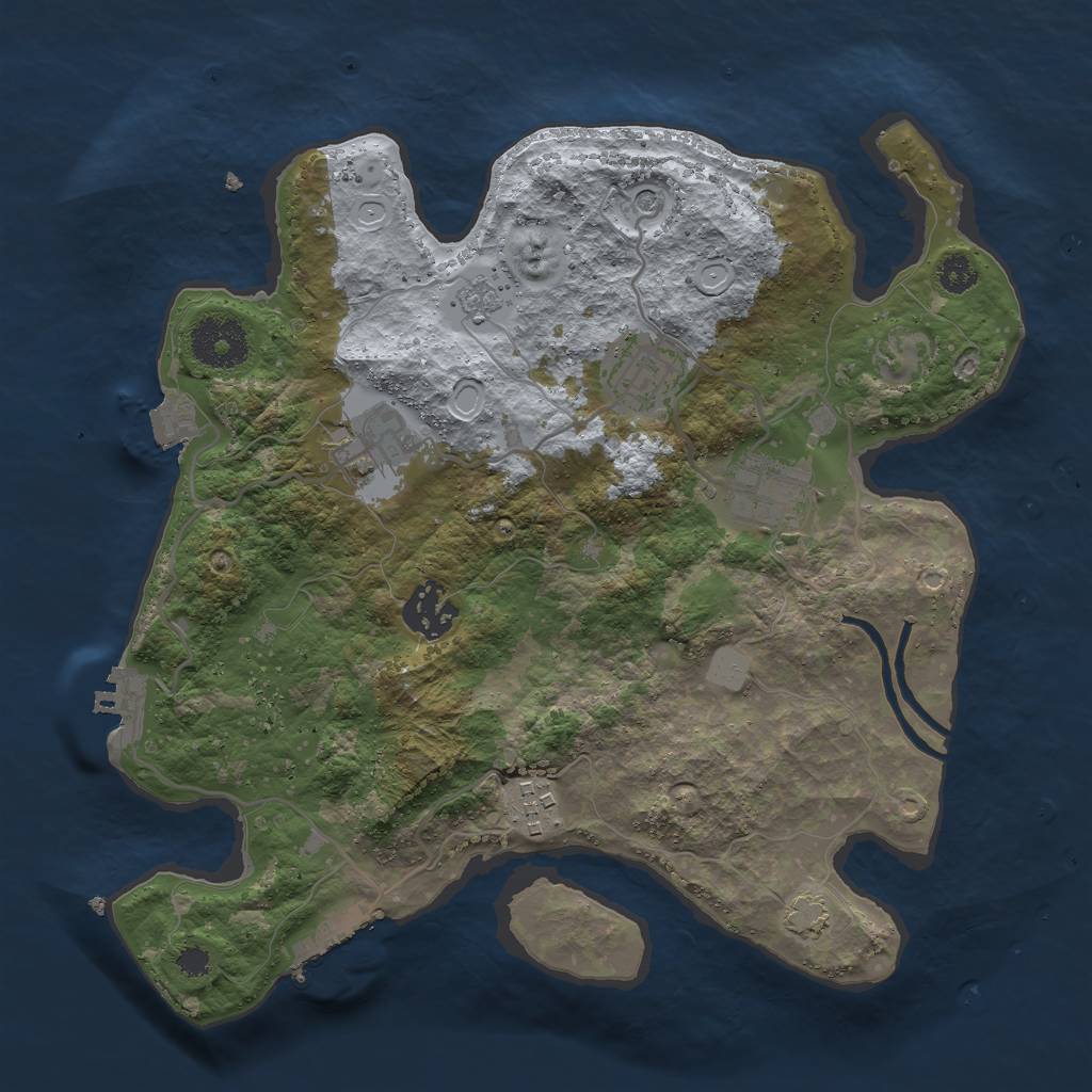 Rust Map: Procedural Map, Size: 3000, Seed: 251127, 13 Monuments