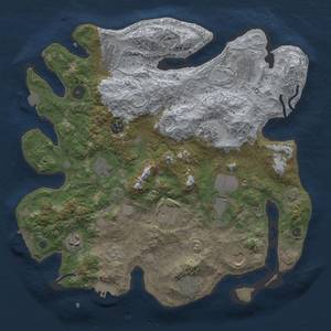 Thumbnail Rust Map: Procedural Map, Size: 3700, Seed: 140969845, 19 Monuments