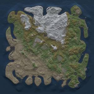 Thumbnail Rust Map: Procedural Map, Size: 4500, Seed: 150900974, 19 Monuments