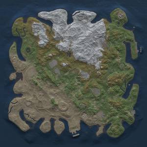 Thumbnail Rust Map: Procedural Map, Size: 4500, Seed: 150900974, 19 Monuments